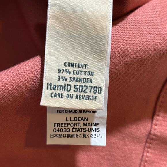 LL Bean Jacket Women Large Old Rose Zip/Snap Front Pocket Classic‎ Chore Utility - Picture 4 of 12